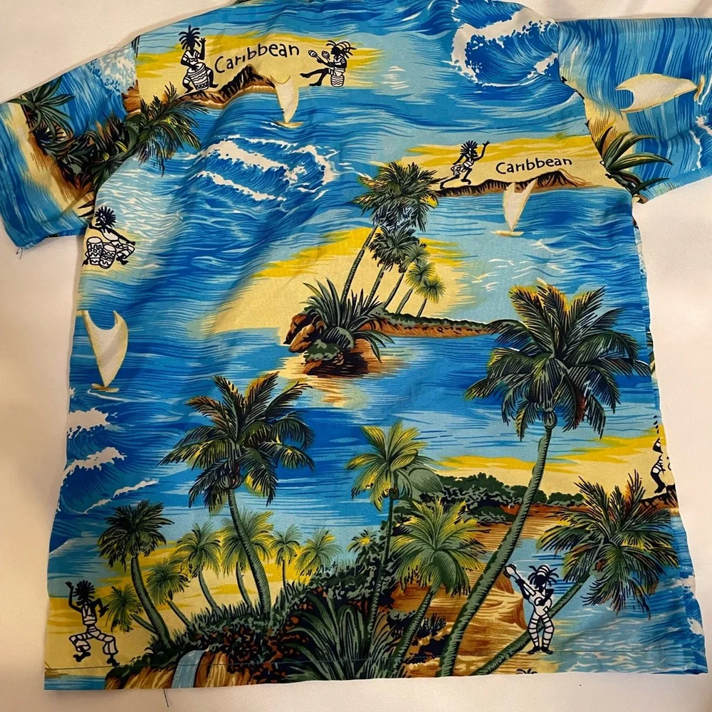 Gymboree swim shorts boys SZ 4 and Hawaiian shirt yellow/blue 2Pc set‎